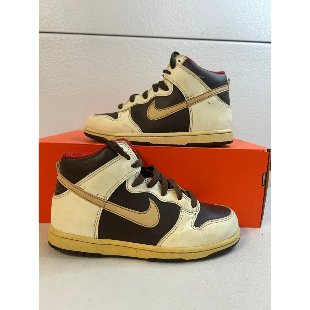 Nike Dunk High Cacao Wow Brown Sail White Kids Size 3Y #2421